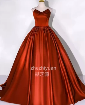 Реальные изображения Бальное платье на шнуровке с вырезом в виде сердечка, платья для выпускного вечера, пышные платья