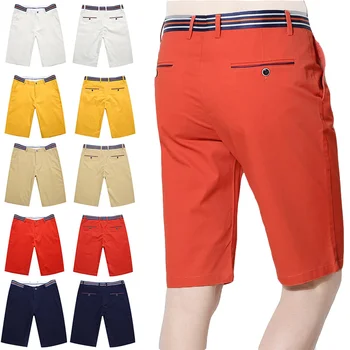 Мужские шорты для гольфа, повседневная спортивная летняя тонкая мужская одежда для гольфа средней длины из джерси