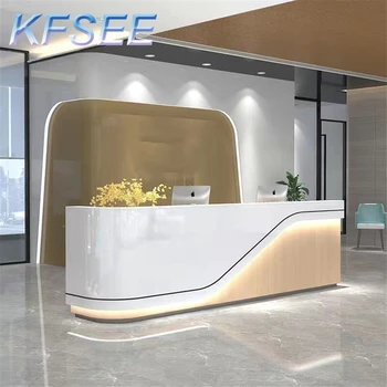 Кассовая стойка Prodgf 180*60*100 см на стойке регистрации отеля Kfsee в офисе