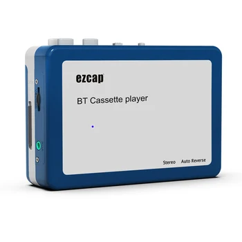EZCAP 215 Портативный кассетный проигрыватель BT, магнитофон BT 4.2, кассетный проигрыватель с автоматической обратной передачей аудиокассеты с наушниками