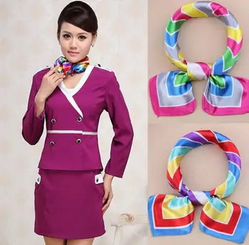 1000 шт./лот, женская весенняя мода, волшебный шелковый шарф-бандана для стюардессы