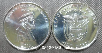 Северная и Южная Америка-Республика Панама 2014 Памятная монета к Столетию Панамского канала 1/2 Бальбоа 100% Оригинал