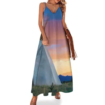 Двойные вигвамы с платьем без рукавов Southwest Sunset, вечерние платья, женское платье