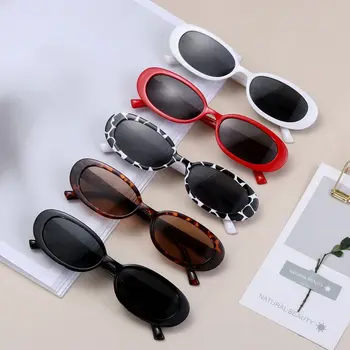 Солнцезащитные очки в стиле ретро для женщин, солнцезащитные очки в маленькой овальной оправе, Модные оттенки, Поляризованные очки, Солнцезащитные очки с защитой от UV400