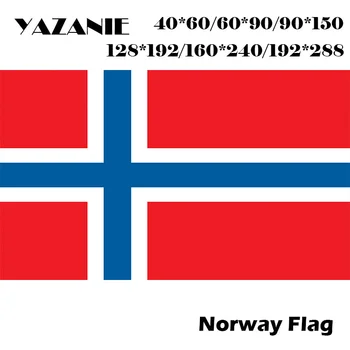 ЯЗАНИ 60*90см/90*150см/120*180 см/160*240 см Флаг Норвегии На Заказ 100D Полиэстер Большие Люверсы Норвежские Флаги И Баннеры