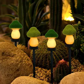 Светильник для лужайки IP65 Водонепроницаемый, реалистичный грибовидный вид, светодиодный шарик высокой яркости 600 мАч, декор для сада на открытом воздухе, Солнечный садовый светильник