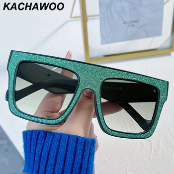 Kachawoo солнцезащитные очки в большой оправе квадратные женские зеленые черные леопардовые модные солнцезащитные очки для женщин украшение путешествия Европейский стиль