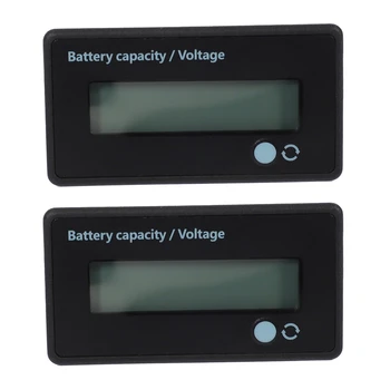 Измеритель заряда батареи 2X 12V 24V 36V 48V, индикатор напряжения емкости аккумулятора, монитор заряда свинцово-кислотных и литий-ионных аккумуляторов