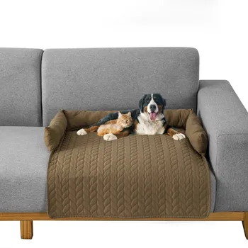 Водонепроницаемый чехол для дивана для собак, подушка, кровать для собак, спальный коврик для большой собаки, диван, успокаивающий чехол для мебели для кошачьей кровати с подушкой для шеи