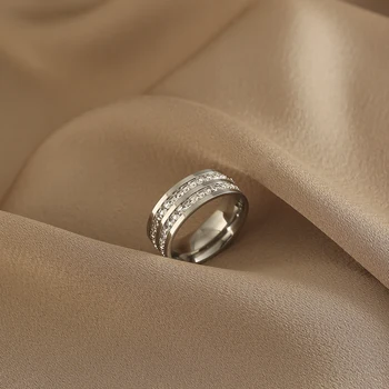 Женское кольцо Bettyue Роскошного цвета розового золота, двухрядный квадратный Кубический цирконий, Великолепное Романтическое предложение, ювелирные аксессуары