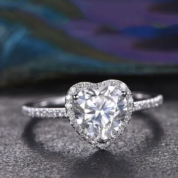 Женское кольцо Bettyue, модное роскошное серебряное сердечко, блестящий Белый Кубический цирконий, модные женские украшения для помолвки, подарок на день рождения