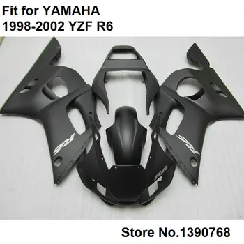 Мотоцикл неокрашенный комплект обтекателей для Yamaha матовый черный YZF R61998-2002 комплект обтекателей YZF-R6 98 99 00 01 02 LV32