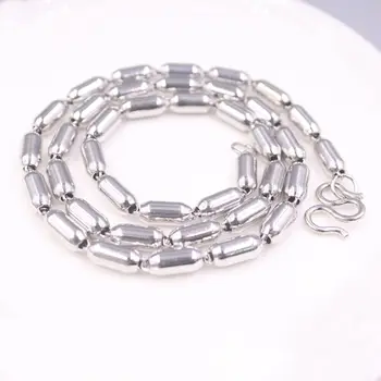 Настоящее ожерелье-цепочка из стерлингового Серебра 925 пробы длиной 5 мм длиной 17,7 дюйма с тиснением