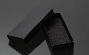 200 шт./лот, черная прямоугольная шкатулка для ювелирных изделий, упаковочная коробка для брелка, брелок для ключей, упаковочная коробка, чехол для переноски, подарочные коробки оптом