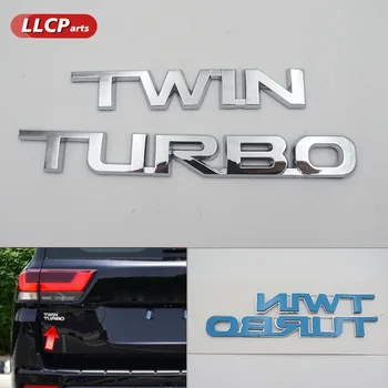 2 шт./компл. ABS Эмблема заднего багажника TWIN TURBO, наклейка с эмблемой Toyota Land Cruiser 300 серии LC300 2022, автомобильные аксессуары