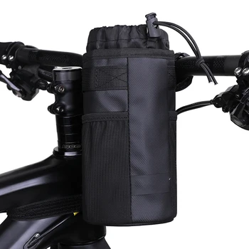 Сумка на руль велосипеда, бутылка для воды, Велосипедная сумка для хранения закусок, Велосипедная упаковка для путешествий, изолированный чехол для чайника