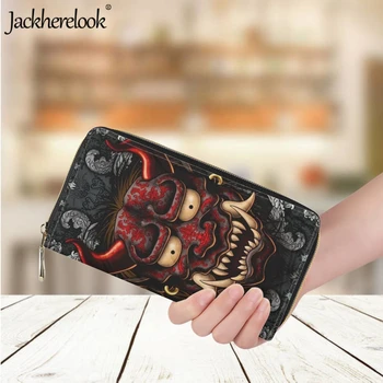 Длинный кошелек новый Jackherelook модные классические женские японские призрак дизайн печатных кожа Люкс банк держатель карты кошелек сцепления