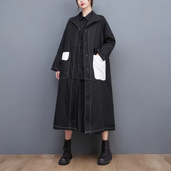 Модный женский тренч SuperAen, женское весенне-осеннее пальто 2023 года, новое свободное длинное пальто