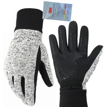 Зимние перчатки -10 ℃ 3M Thinsulate Термальные перчатки в холодную погоду Теплые перчатки для бега, велосипедные перчатки с сенсорным экраном для мужчин и женщин