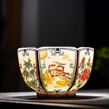 Jucai Персональная Эксклюзивная Шестиступенчатая Чайная чашка Керамическая Чайная чашка Кунг-фу высокого класса Подарок на одну чашку