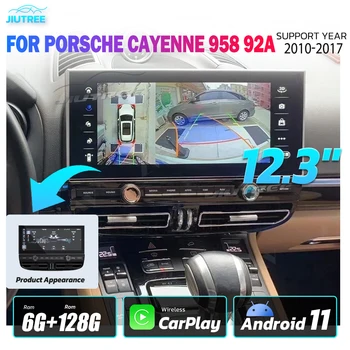 12,3-дюймовый Android11 Для Porsche Cayenne 958 92A 2011-2017 Автомобильный GPS-Навигационный Мультимедийный Плеер 6 + 128G Головное устройство Авторадио