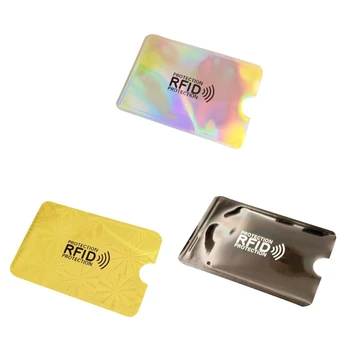 Чехол для банковской карты, защита от кражи личных данных RFID-алюминиевый держатель для удостоверения личности, органайзер для кредитных карт, 5/10/20 шт. для взрослых