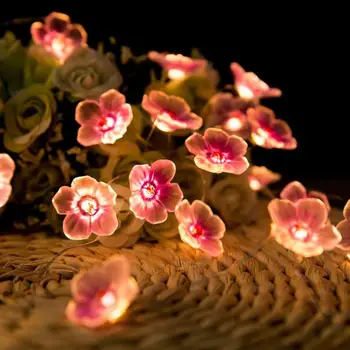 Вишневый цветок светодиодные фонари синий розовый Для внутреннего свадебного фестиваля Спальня Гостиная Сад Наружный декор светильники