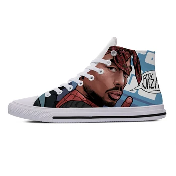 Горячая Новая Модная Летняя Повседневная Обувь 2Pac Tupac Shakur Icon Rap Легкая Модная Классическая Обувь Для Отдыха Новейшая Мужская Обувь