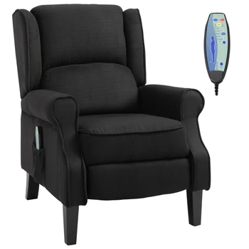 Кресло для гостиной с вибрирующей спинкой с подогревом, Винтажное массажное кресло с откидной спинкой и пультом дистанционного управления