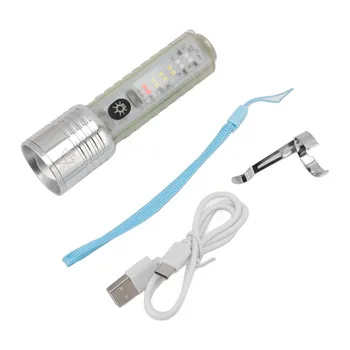 Светодиодный фонарик с 8 режимами освещения USB-фонарик для экстренных случаев