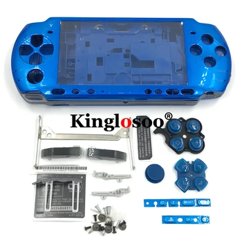 Оригинальное качество Синий полный комплект корпус Чехол для PSP 3000 Запчасти для ремонта с отверткой