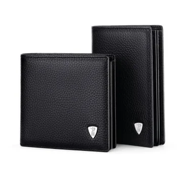 Брендовый мужской короткий кошелек для отдыха, кожаный бумажник большой емкости, набор водительских прав, сумка для нескольких карт