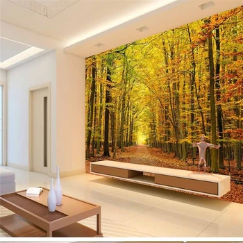 beibehang Большие обои на заказ диван спальня гостиная телевизор пейзажная живопись фон стены лесная бумага