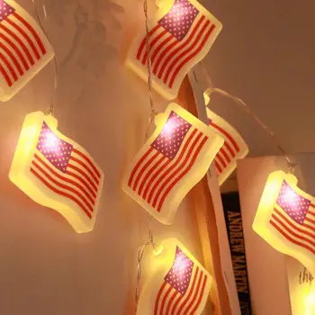 Сказочная лампа, Долговечная светодиодная гирлянда с регулируемой яркостью, Декоративная светодиодная гирлянда, Украшение ко Дню Независимости