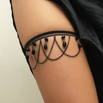 Готическое панковское ожерелье с бахромой, цепочка для ног, Кружевной ножной браслет, женский браслет для ног