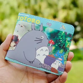 Кошелек My Neighbor Totoro с держателем для удостоверения личности, короткий двухстворчатый кошелек для монет из искусственной кожи